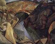 Diego Rivera Landscape of Spanish oil painting